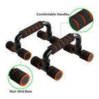 Fitness equipment with comfortable handles and non-skid base on a white background