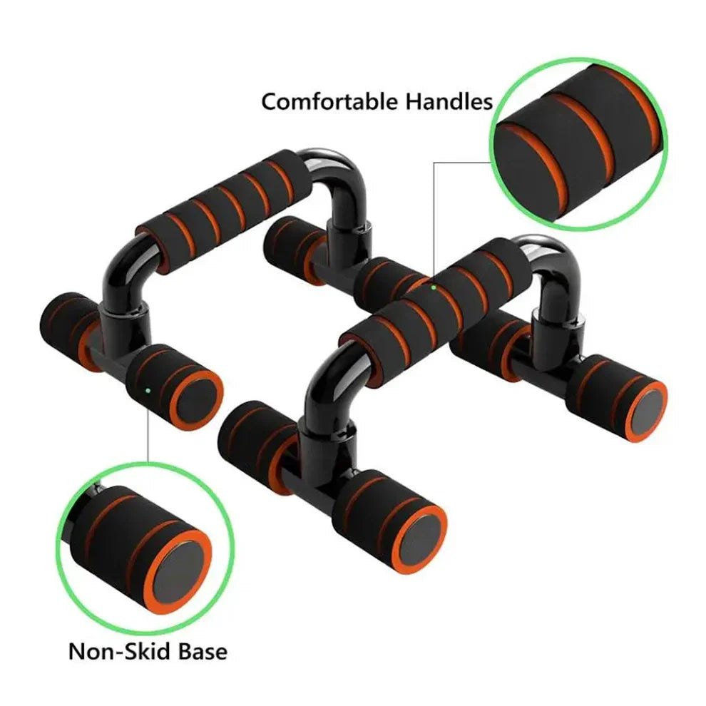 Fitness equipment with comfortable handles and non-skid base on a white background
