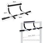 Dimensions of a pull-up bar with measurements labeled on a white background