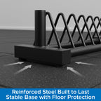 Horizontal Weight Plate Rack, Heavy-Duty Steel Olympic & Standard Plate Storage Holder