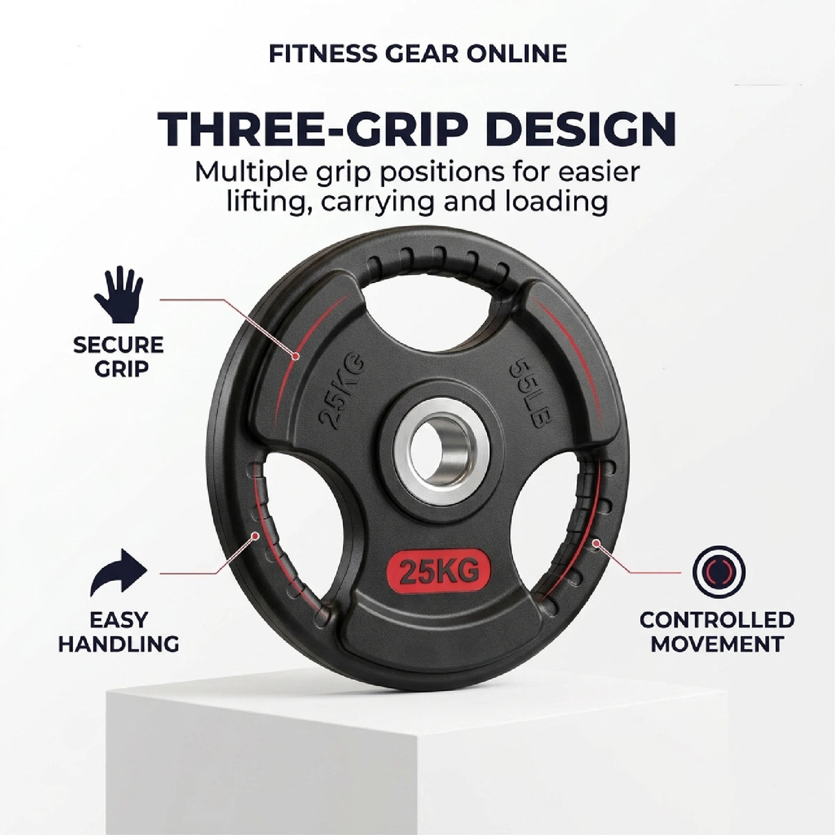 Tri-Grip Olympic Weight Plates
