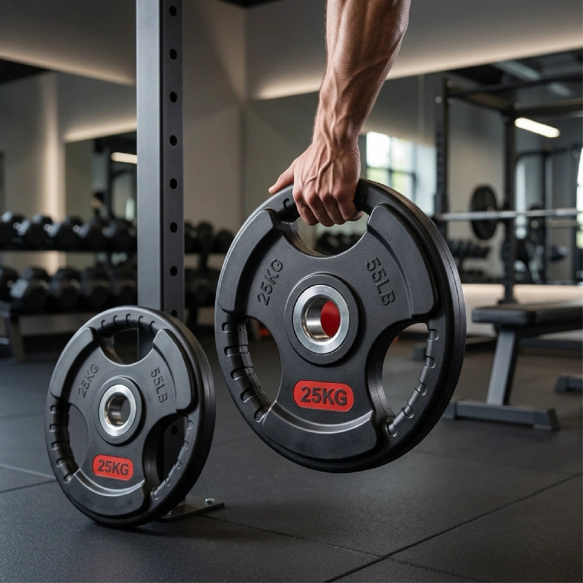 Tri-Grip Olympic Weight Plates