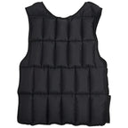 Black weighted vest on a white background