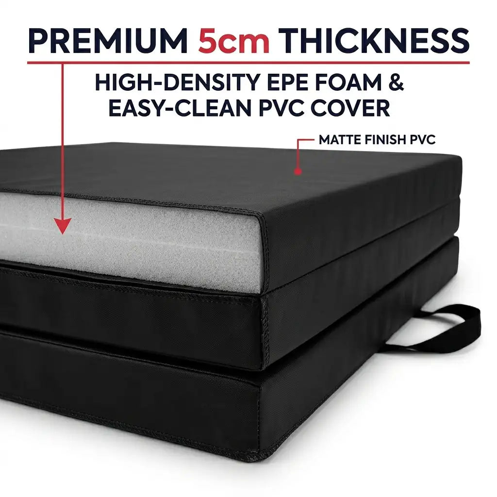 Tri Fold Gym Mat with 5cm Thick Foam