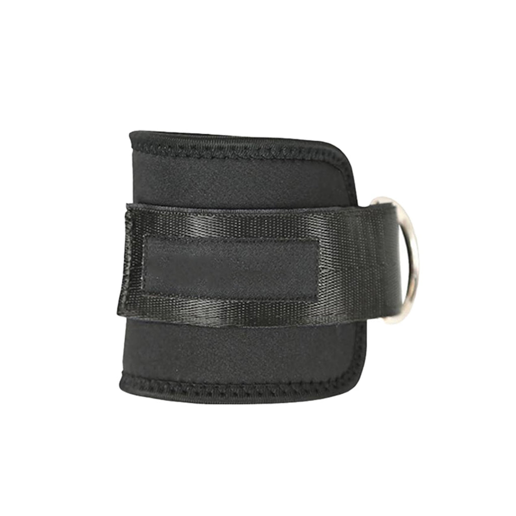 Black wrist support brace on a white background