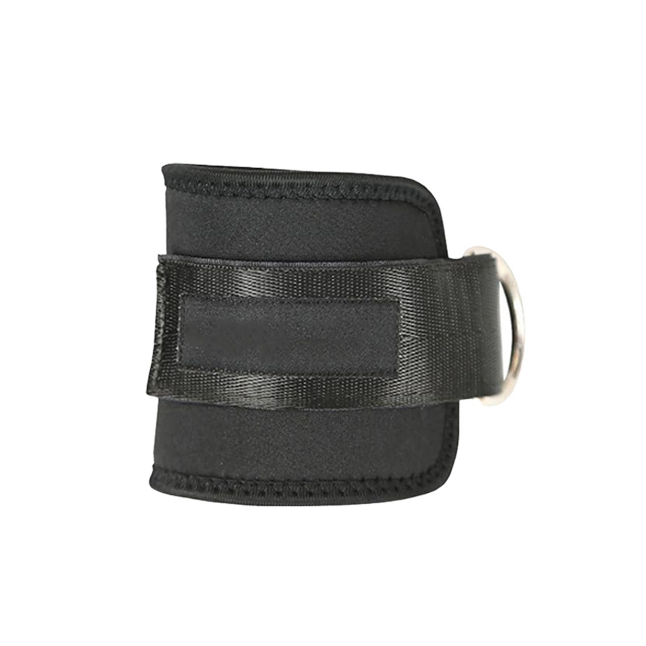 Black wrist support brace on a white background