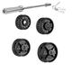 100KG Set (2x 5KG + 2x 10KG + 2x 15KG + 2x 20KG) / With 5ft Barbell & Clips