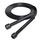 Black jump rope on a white background