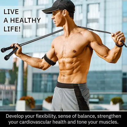 Black Skipping Rope – Adjustable Length Jump Rope for Cardio, Endurance & Fat-Burning Workouts at Home, Gym or Outdoor Fitness Training